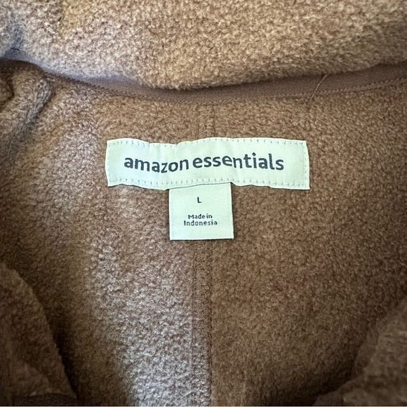 NEW! Amazon Essentials Mens Brown Full Zip Polar Jacket size Large - Picture 5 of 6